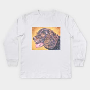 American Water Spaniel Fine Art Painting Kids Long Sleeve T-Shirt